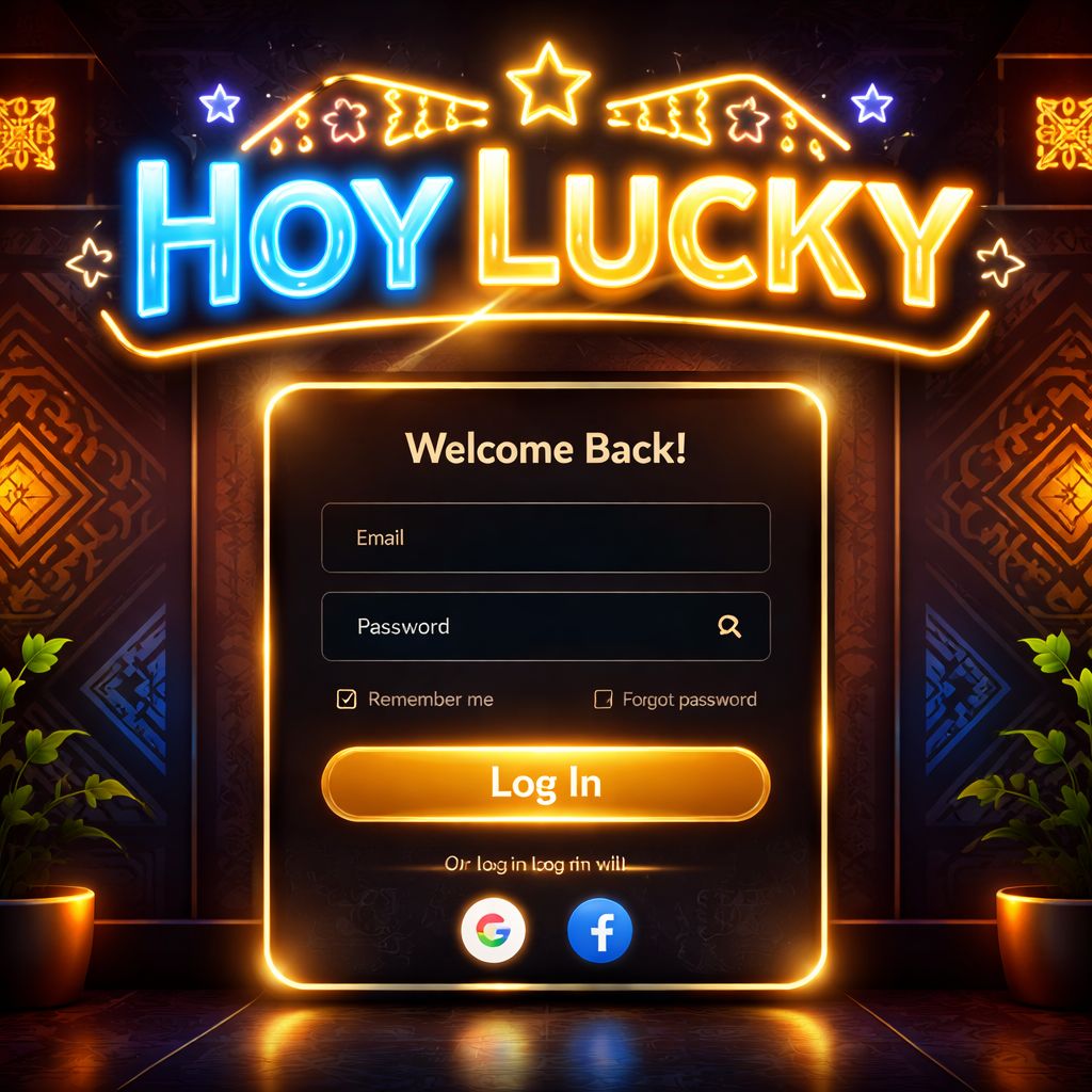 Página segura de inicio de sesión y registro de HoyLucky para jugadores mexicanos