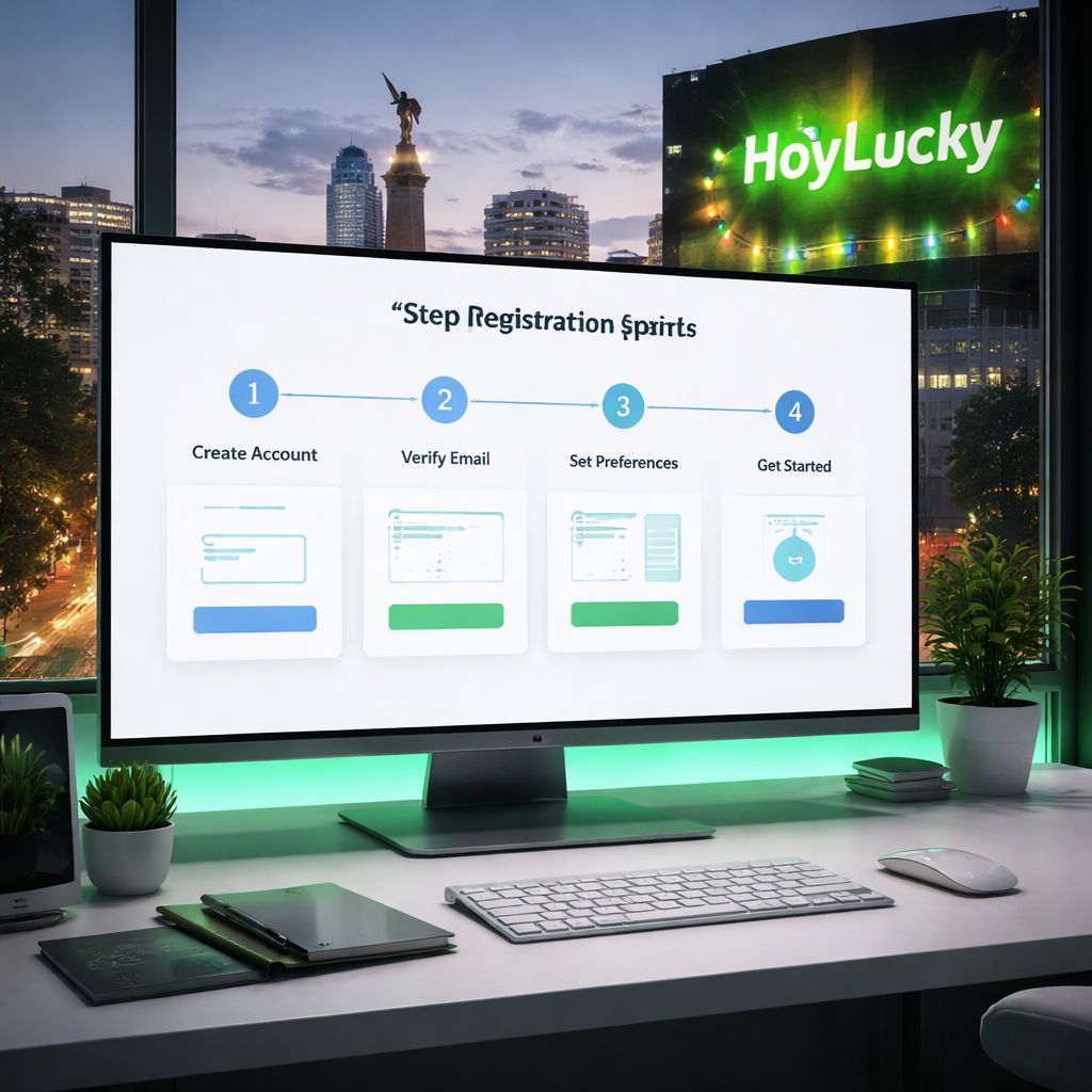 Proceso de creación de cuenta paso a paso en HoyLucky
